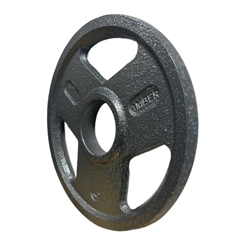 Amber 160 LB Olympic Weight Plate Set – Cast Iron with Triple Grip (2 x 10 LB, 25 LB, 45 LB)