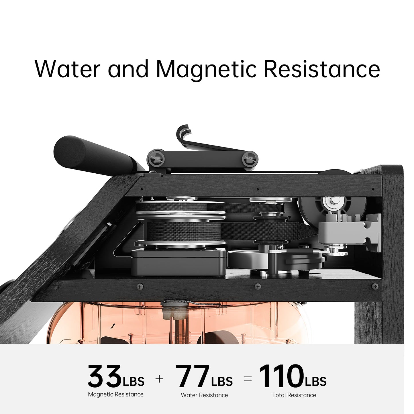KingSmith WM10 Tri-Fold Water Rowing Machine – Dual Resistance, Foldable, Smart App Connectivity
