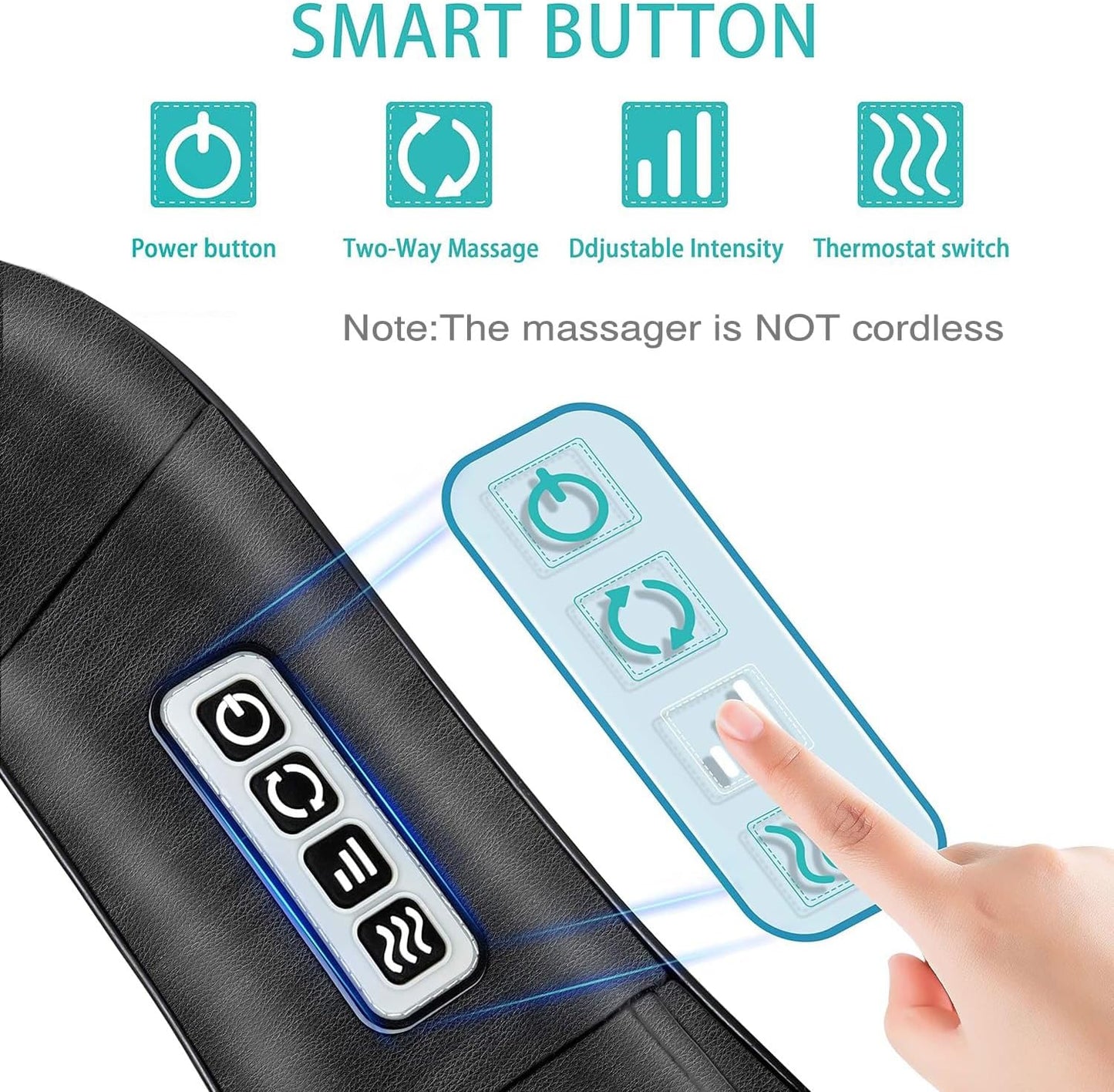 Close-up of adjustable intensity controls