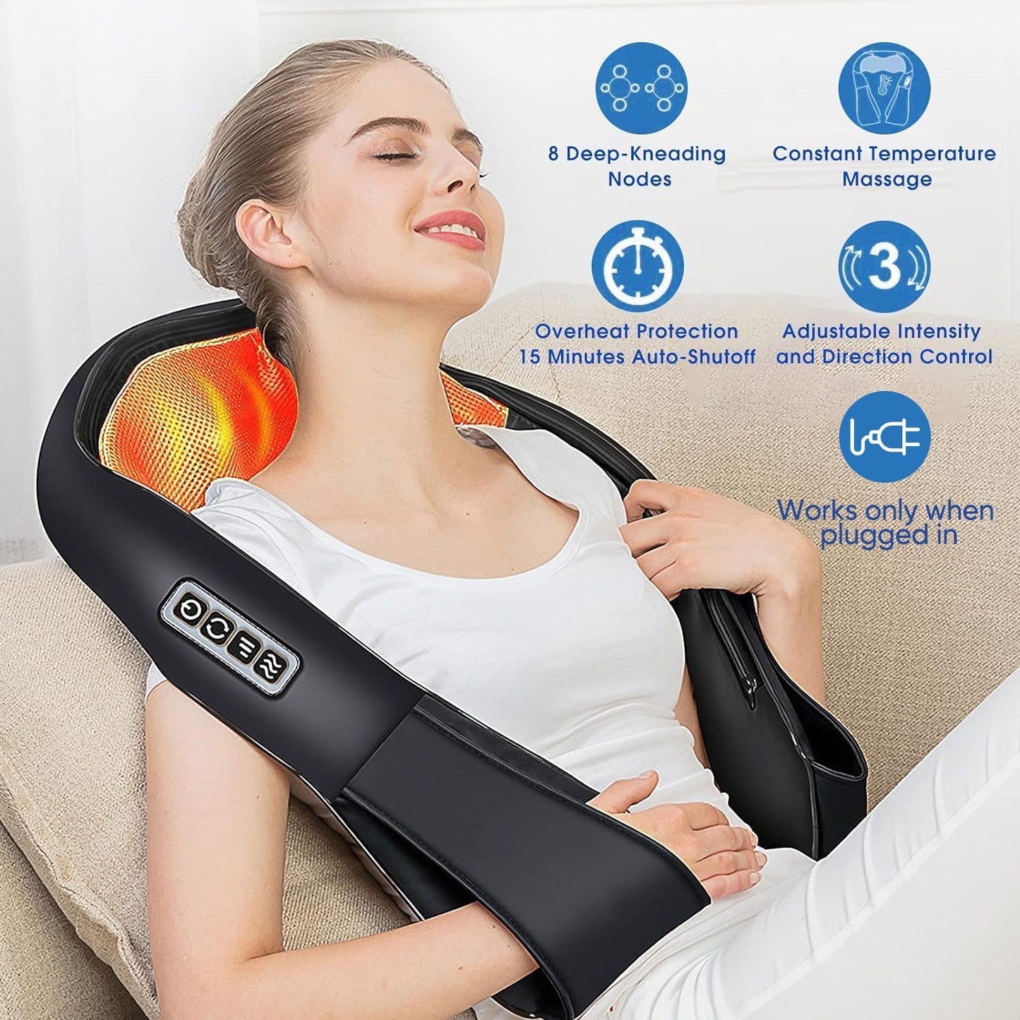 Full features of AERLANG Shiatsu Neck & Back Massager with Heat