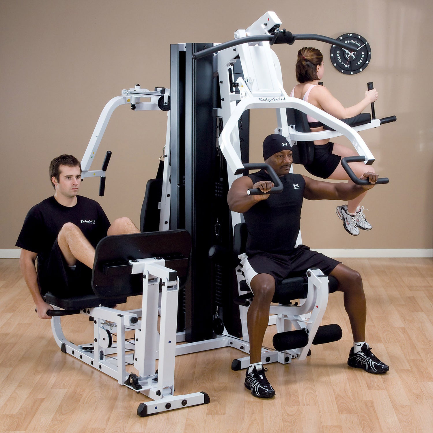 Multi-user Body-Solid EXM3000LPS home gym setup for family or group workouts.
