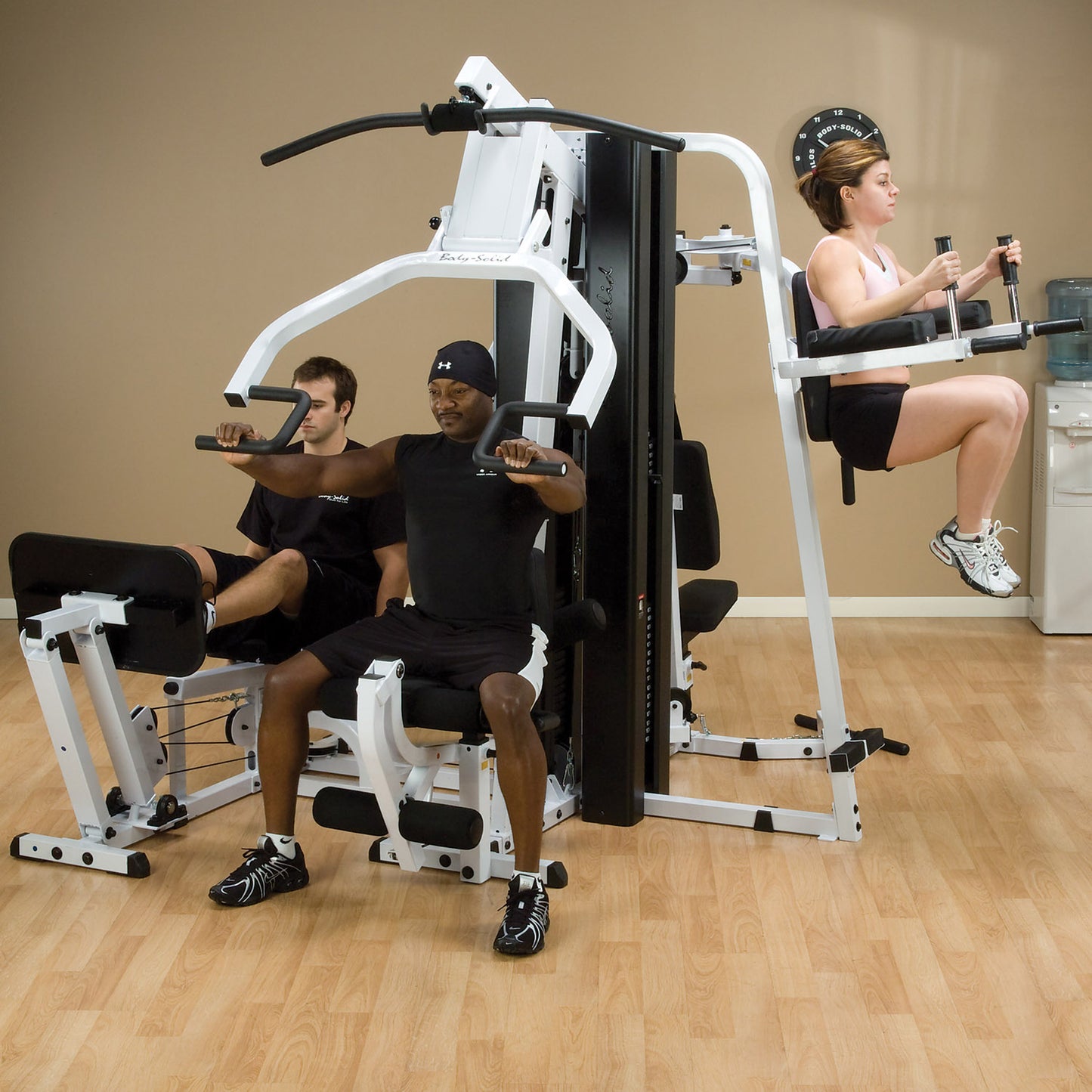 Multi-user Body-Solid EXM3000LPS home gym setup for family or group workouts.