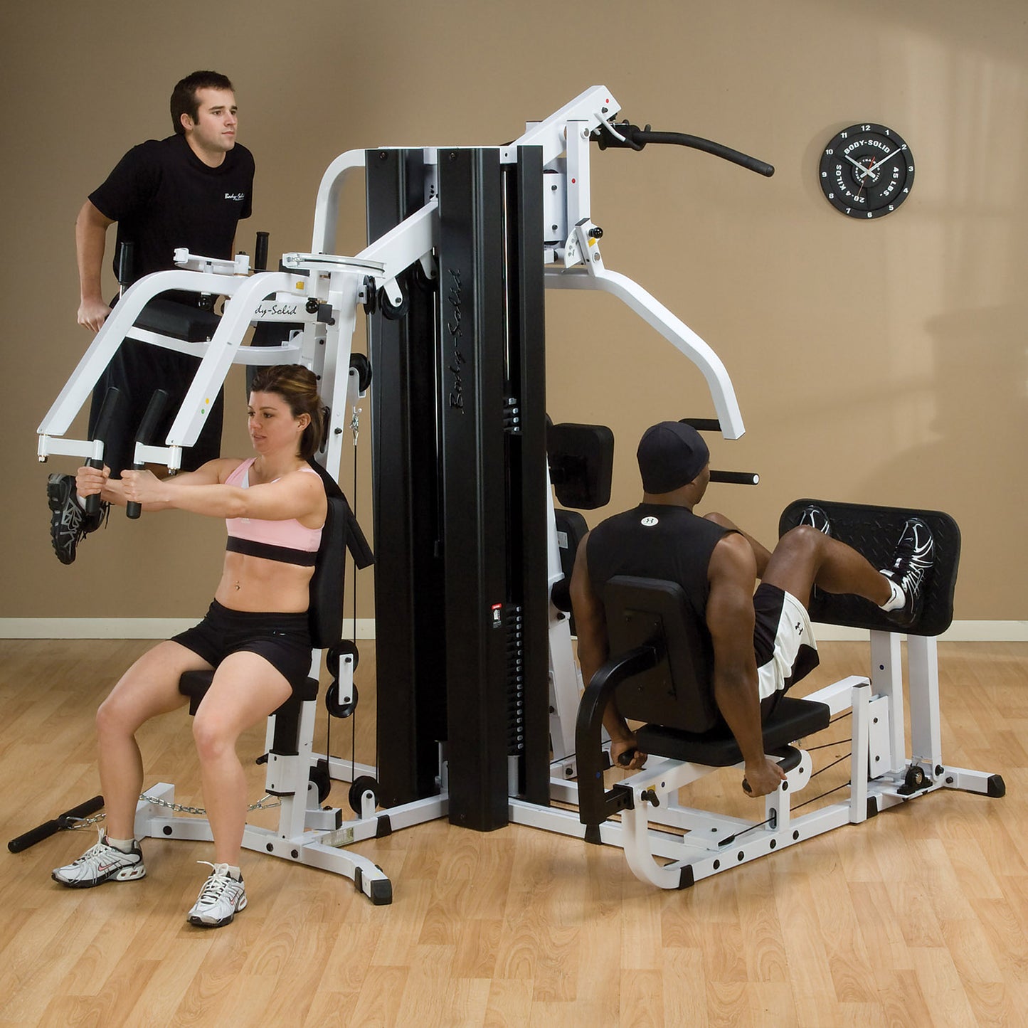 Multi-user Body-Solid EXM3000LPS home gym setup for family or group workouts.