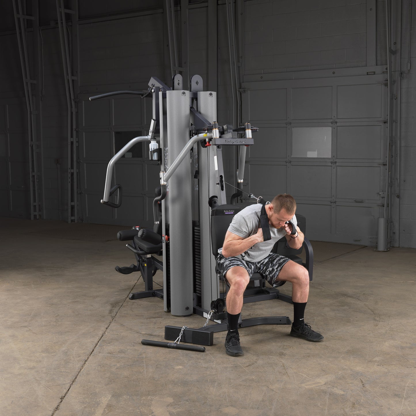 Ab crunch/mid pulley station for core isolation on Body-Solid G9S gym