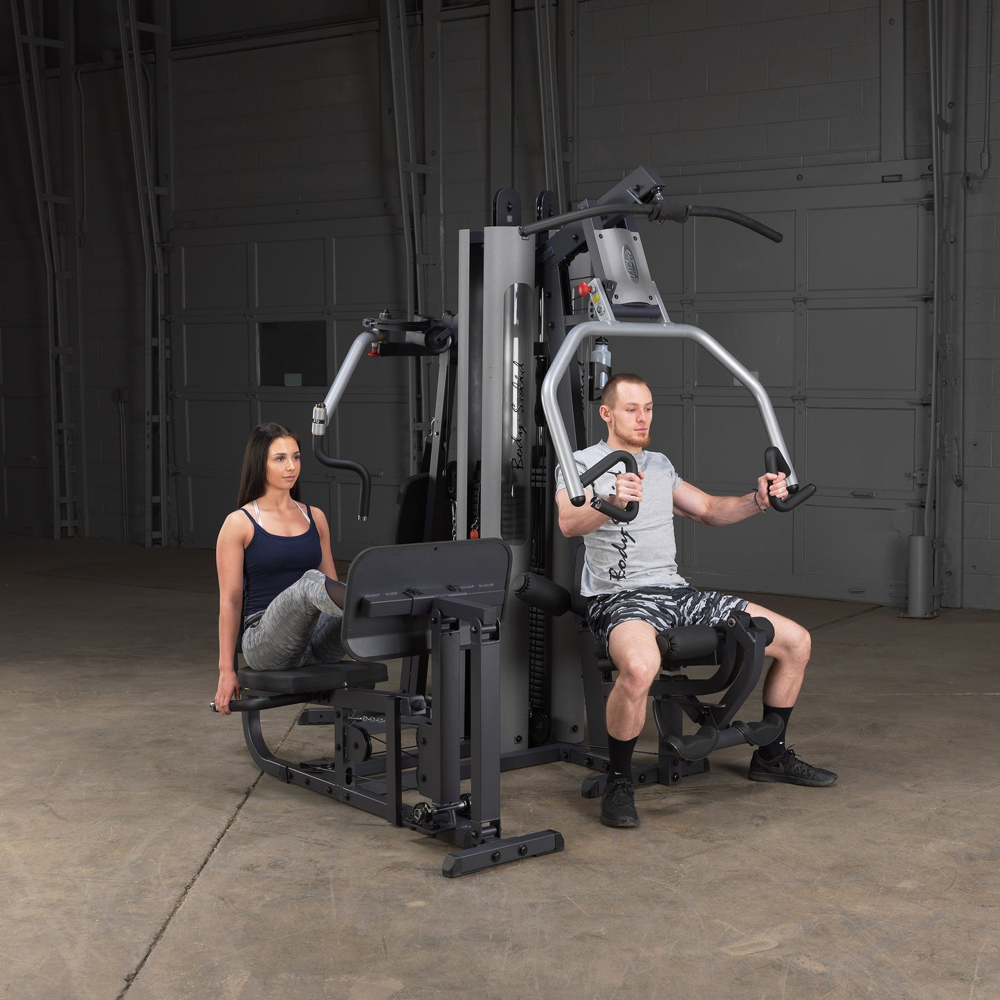 Dual-user Body-Solid G9S gym with independent upper and lower body stations