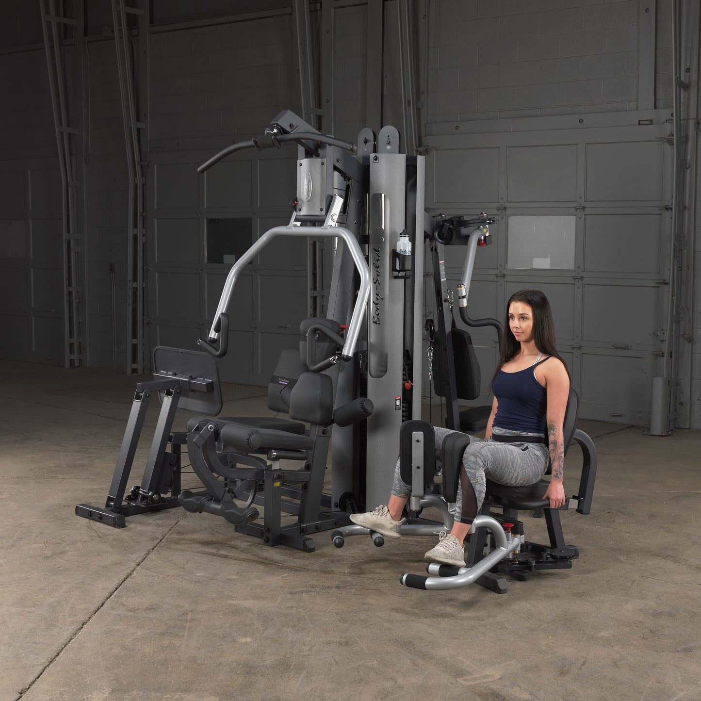 Body-Solid G9S Two Stack Gym installed in a home gym environment