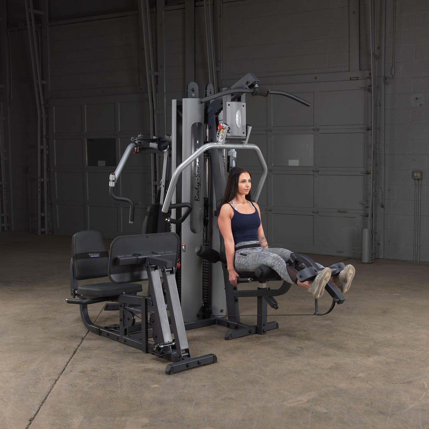 Seated leg extension and lying leg curl station on the Body-Solid G9S gym