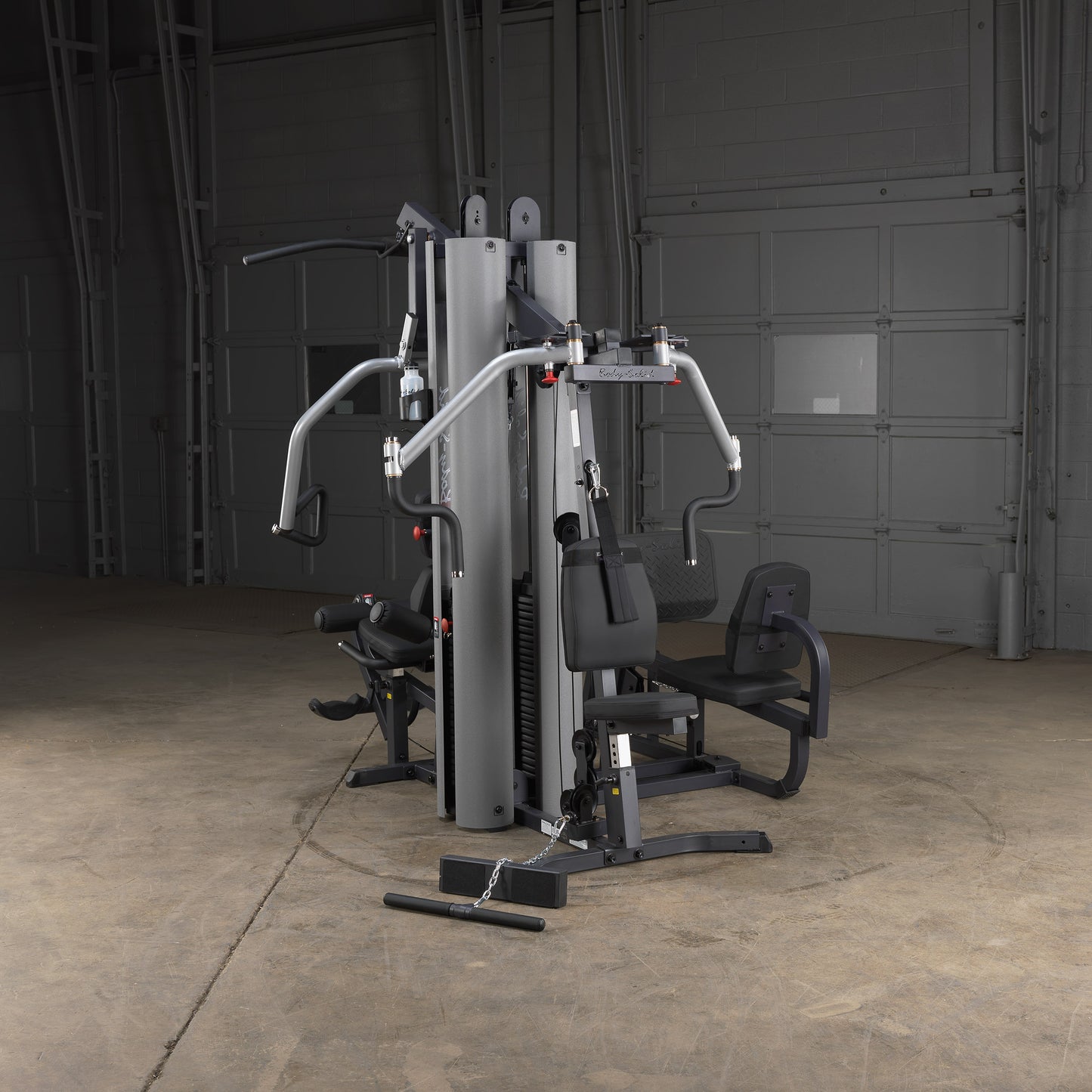 Front view of Body-Solid G9S Two Stack Gym with all stations and dual weight stacks