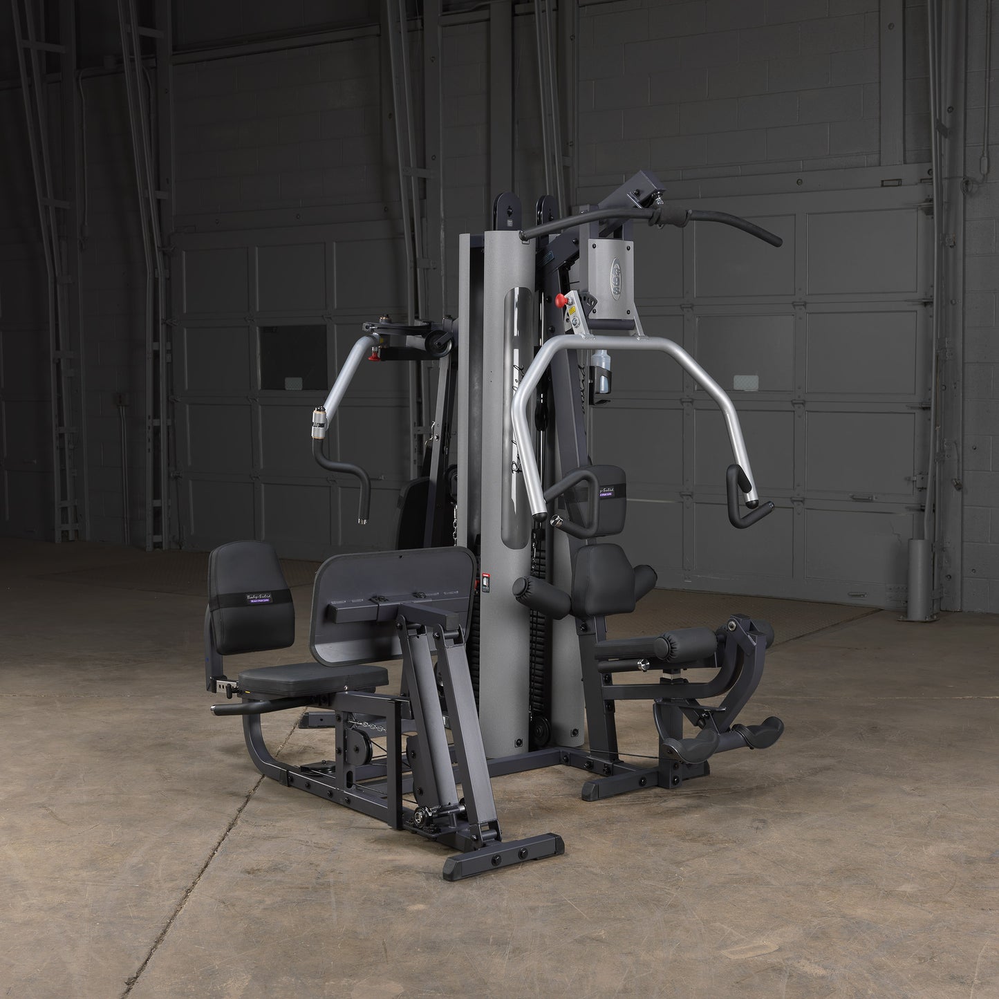 Full view of Body-Solid G9S Two Stack Gym with all stations and dual weight stacks