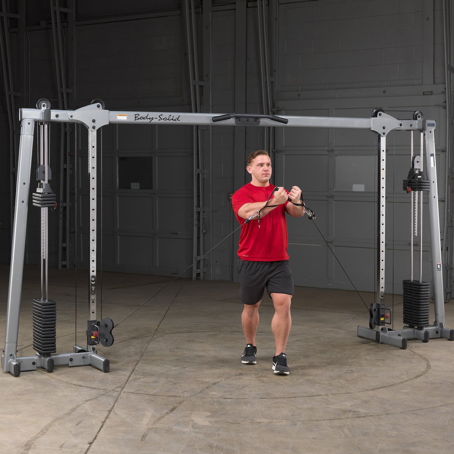 Body-Solid GDCC250 Functional Training Cable Machine with Smooth Weight Stacks