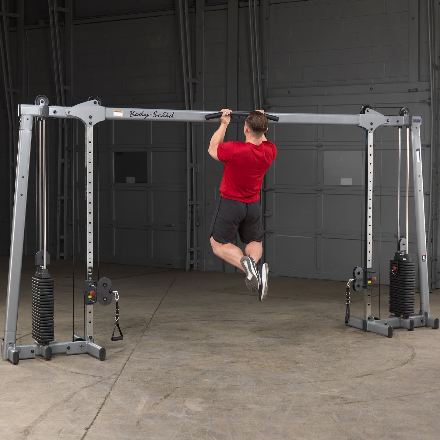 Pull-Up Bar and Pulley System on the Body-Solid GDCC250 Cable Crossover