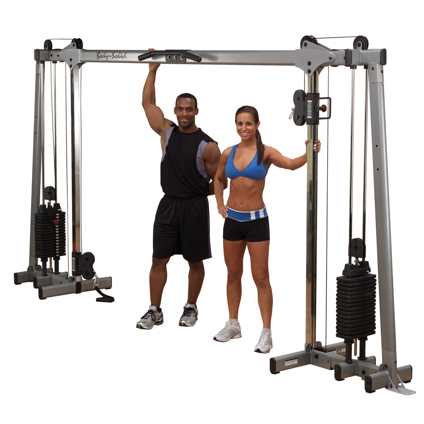 Front view of Body-Solid Deluxe Cable Crossover GDCC250B