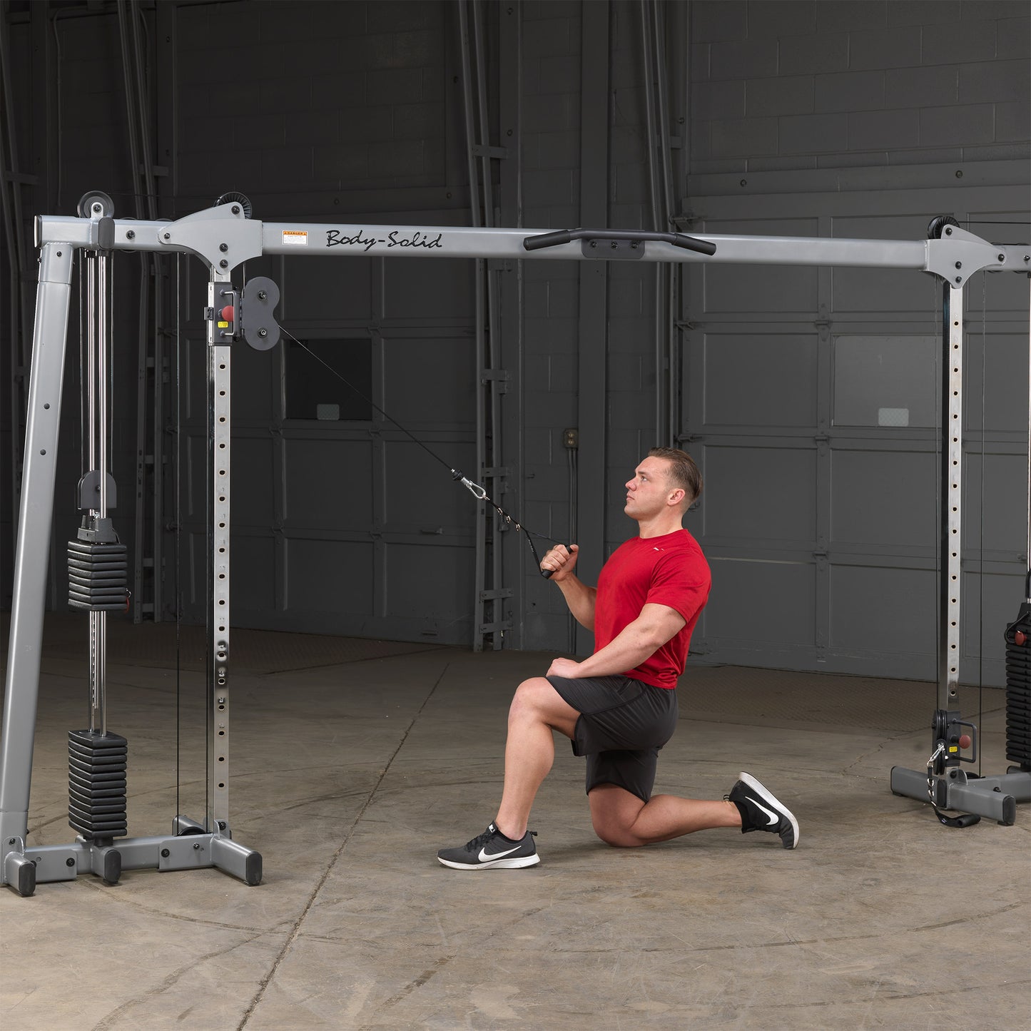 Dual 160 lb weight stacks on GDCC250B functional trainer