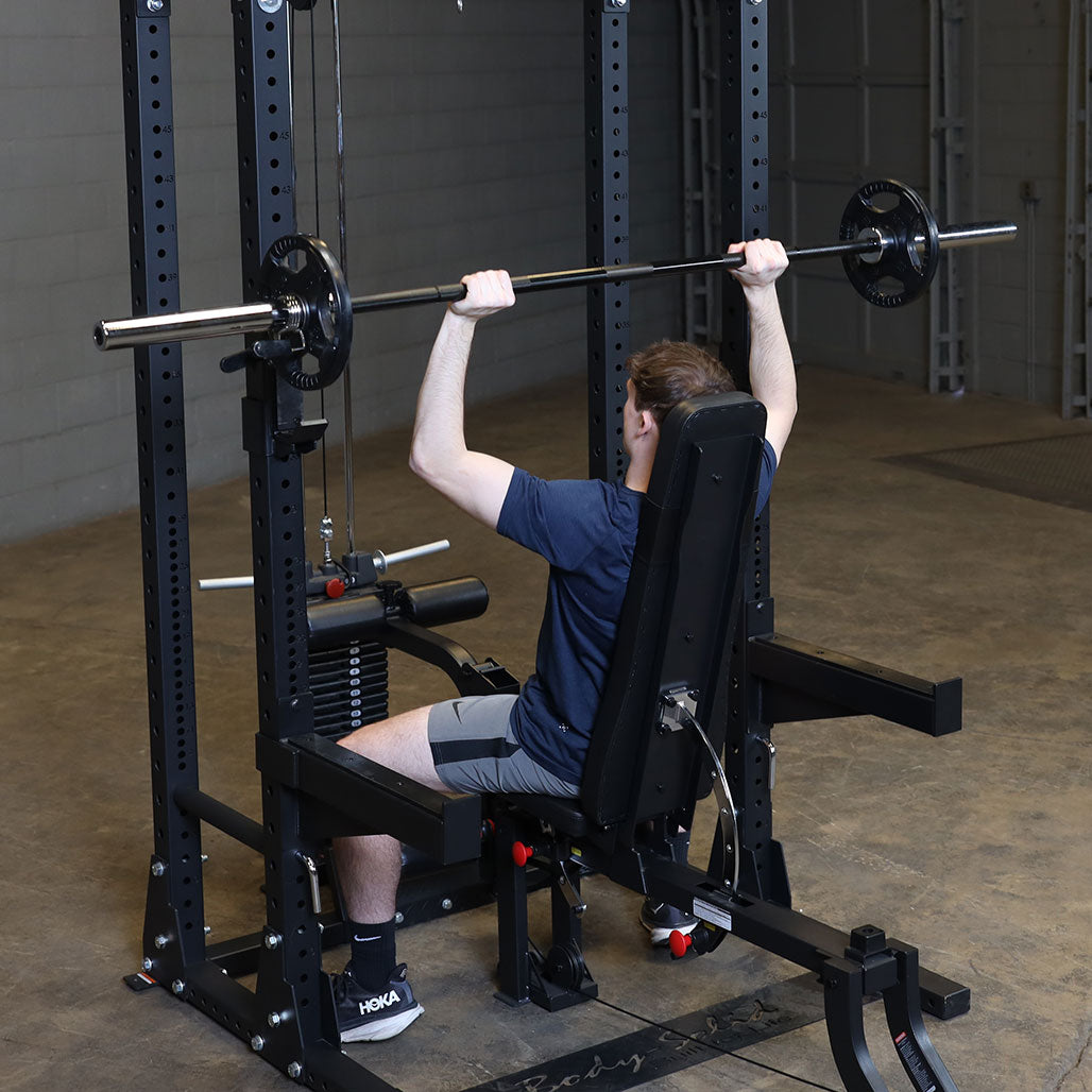 Body-Solid GLEG bench with adjustable seat pad for incline support