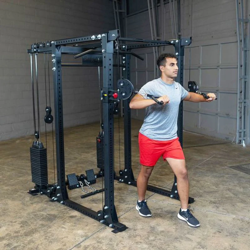 Body-Solid GPR400 Power Rack with Functional Trainer Package | All-In-One Home Gym System