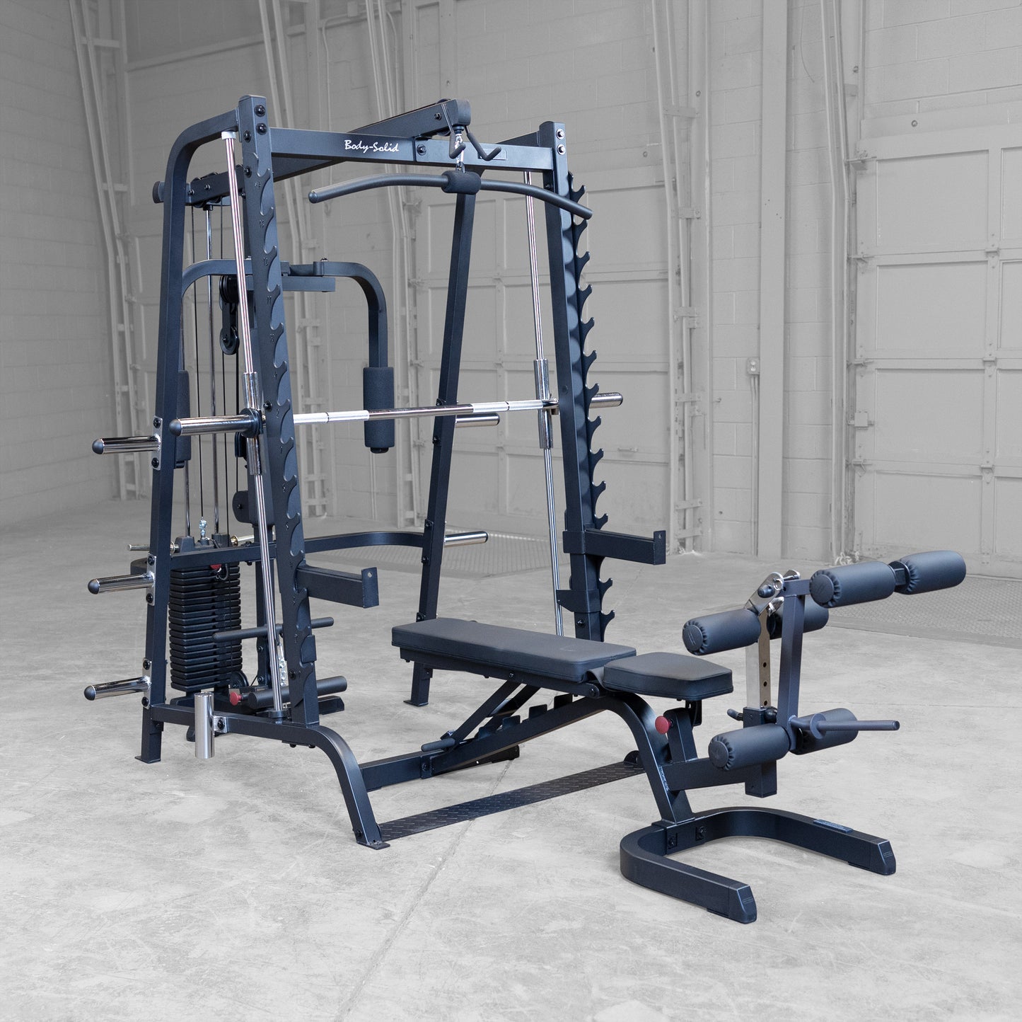 Body‑Solid Series 7 Smith Gym Package GS348BP4 including Smith, bench, lat and pec deck