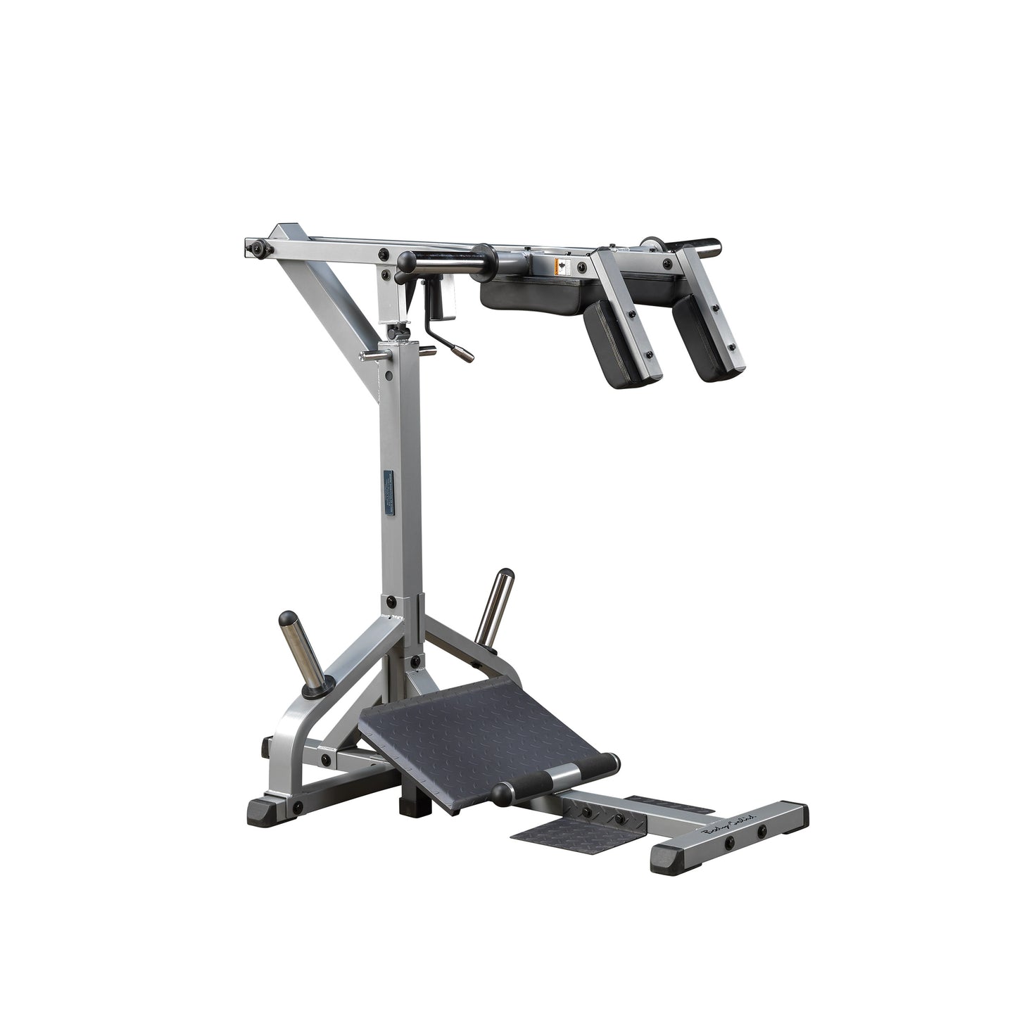Front view of Body-Solid GSCL360 Leverage Squat & Calf Machine for leg workouts.