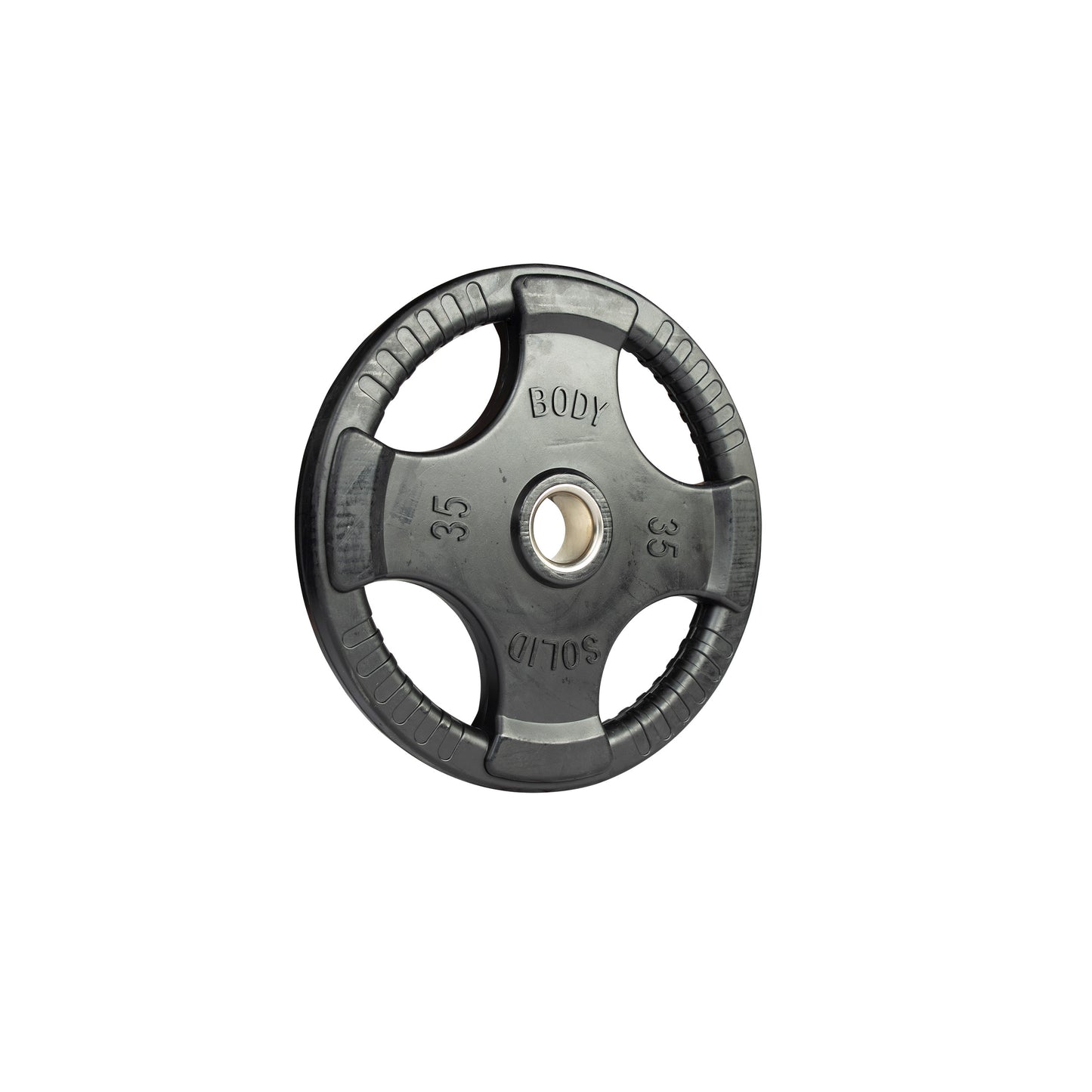 35 lb Body‑Solid ORT rubber grip Olympic plate front view