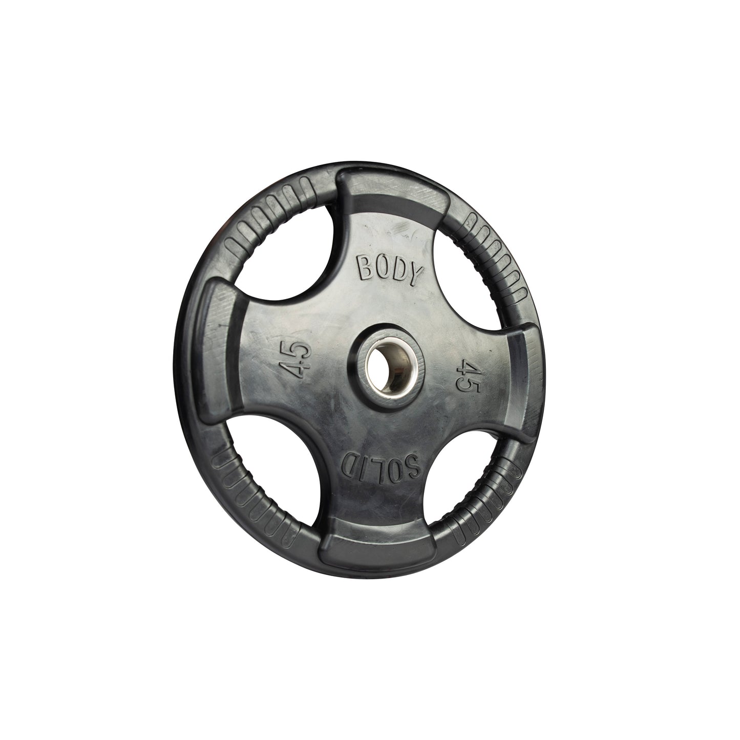 45 lb Body‑Solid ORT rubber grip Olympic plate front view