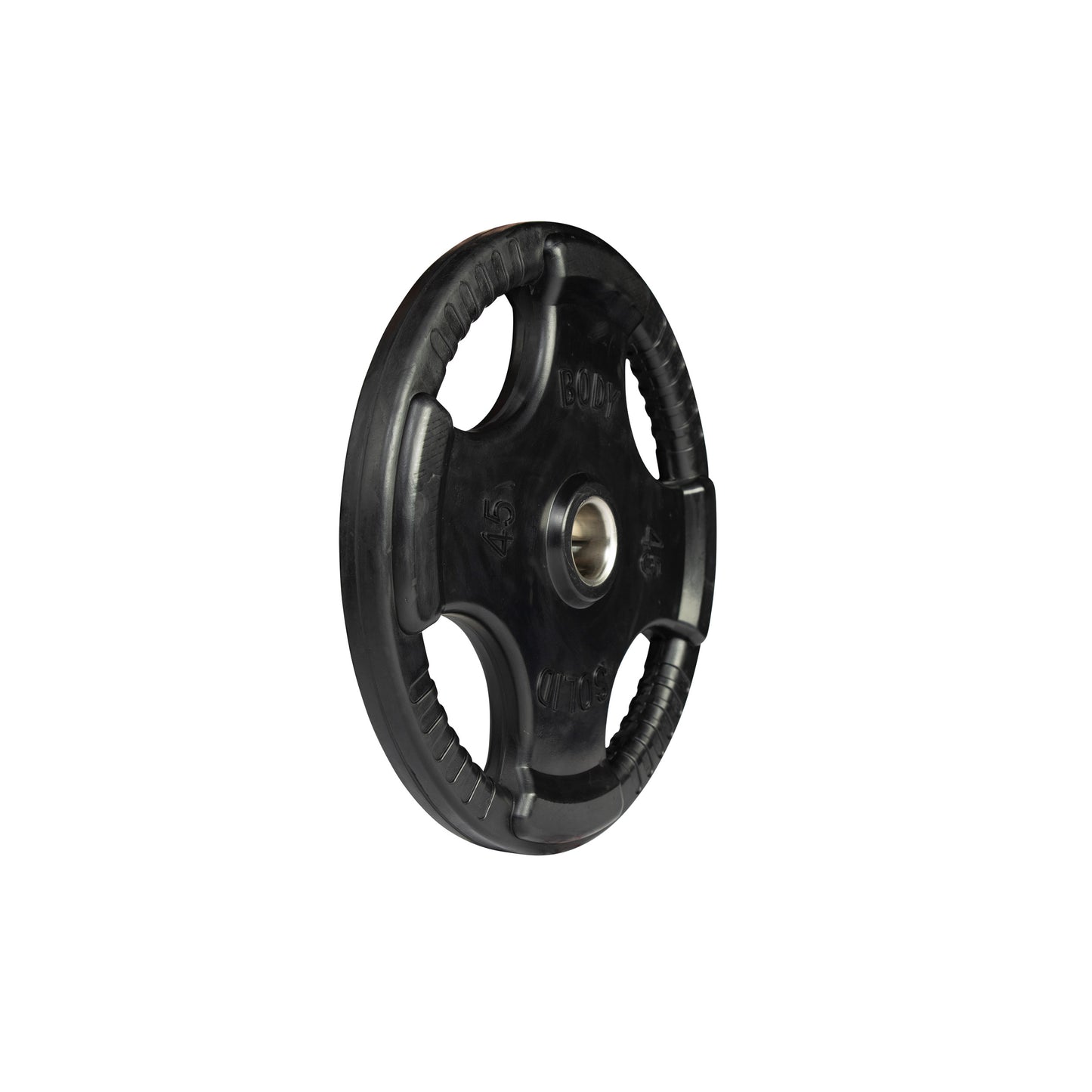 45 lb Body‑Solid ORT rubber grip Olympic plate front view