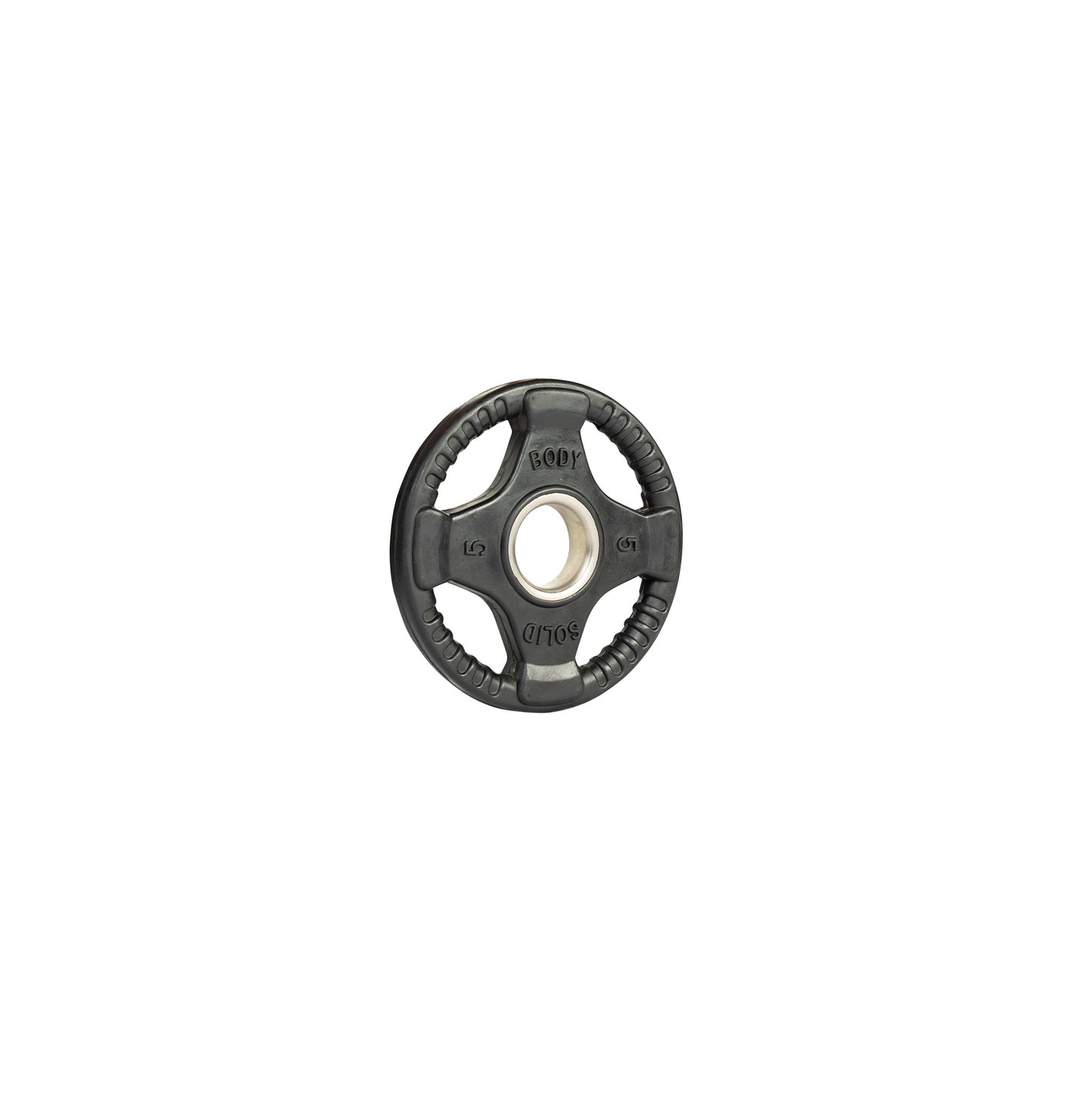 5 lb Body‑Solid ORT rubber grip Olympic plate side view