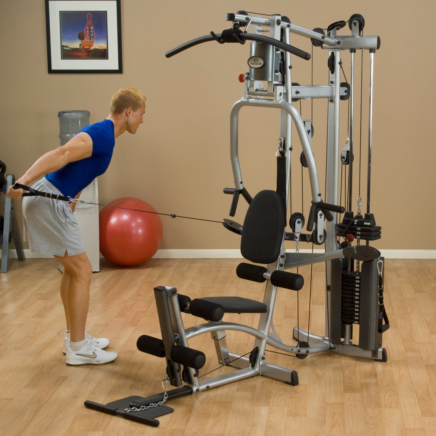 Body-Solid Powerline P2X Single Stack Home Gym front view with 160 lb weight stack