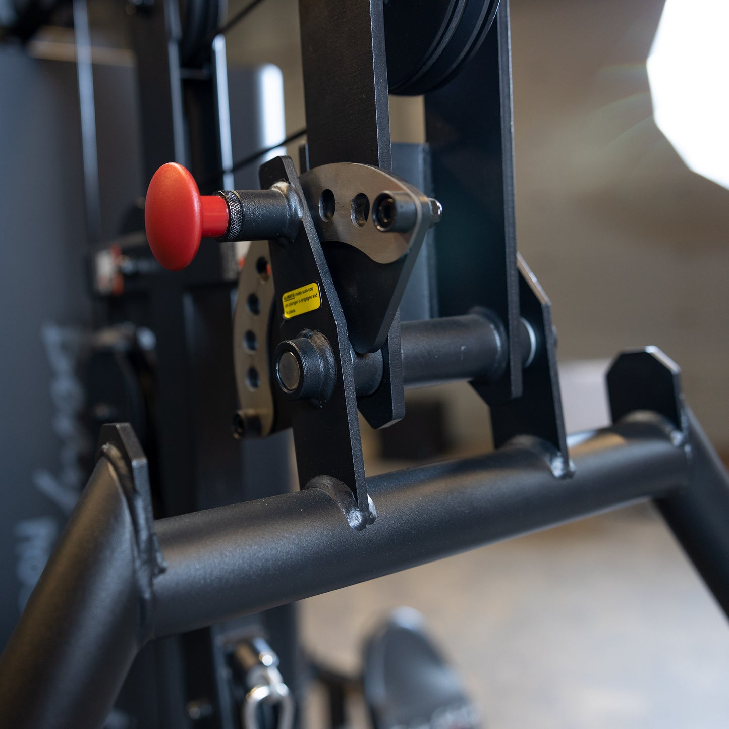 Close-Up of Matte Black 11-Gauge Steel Frame of Body-Solid S1000 Gym