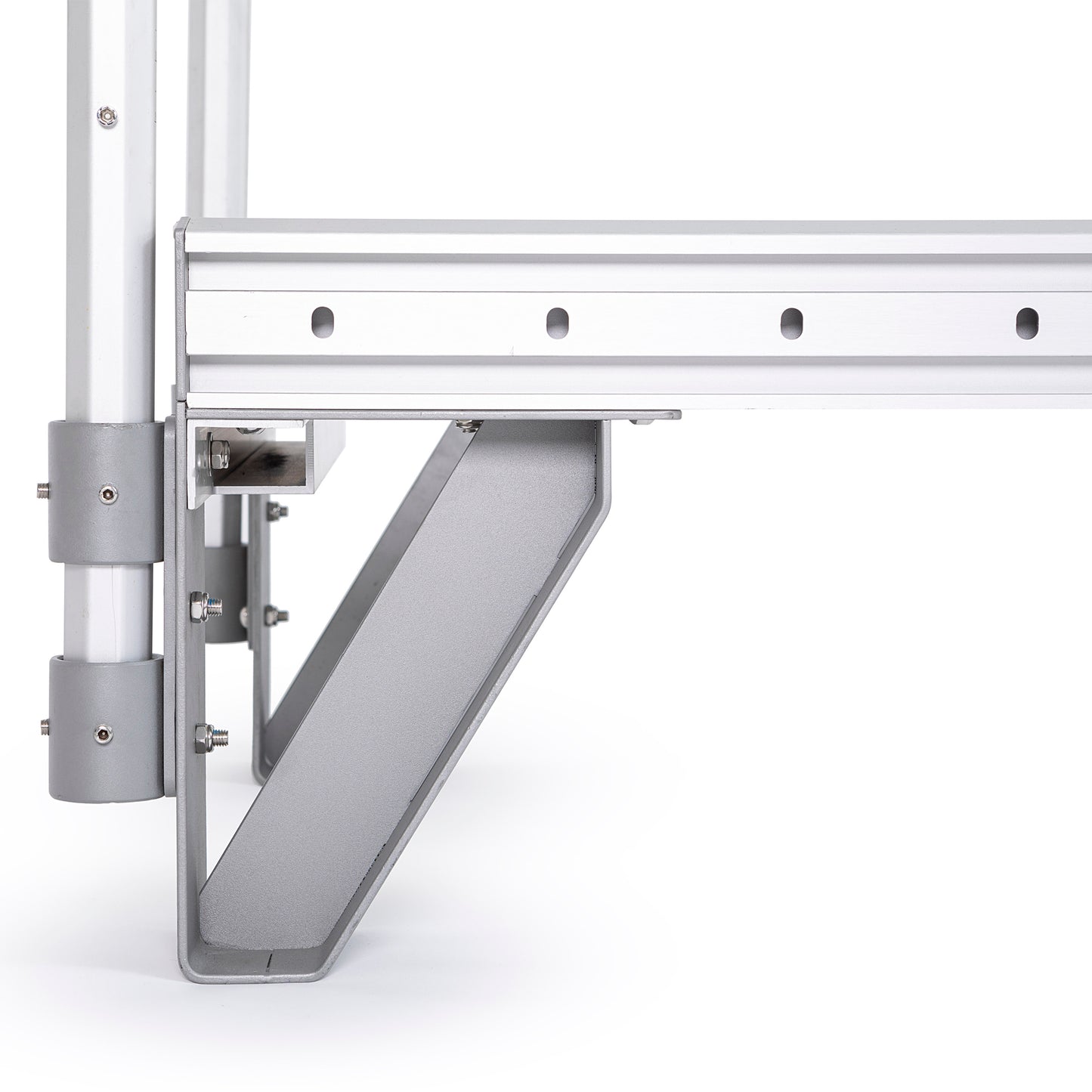 Close-up of the aluminum frame on the Elina Pilates Mentor Reformer