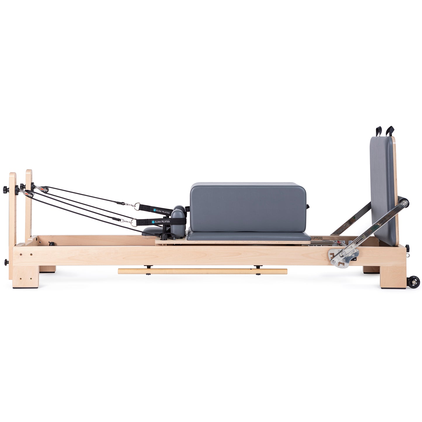Full bundle accessories—including wooden pike, jumpboard, box, handles, and springs—for the Lignum Reformer