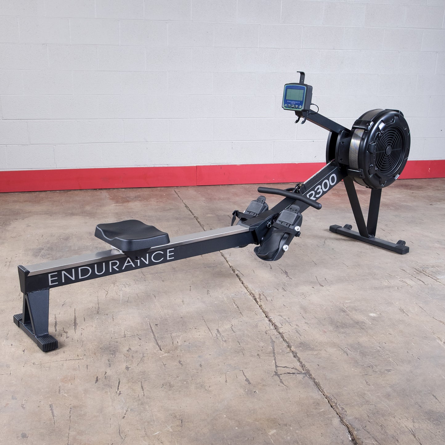 Endurance by Body-Solid R300 Indoor Rower – front view of compact air resistance rowing machine