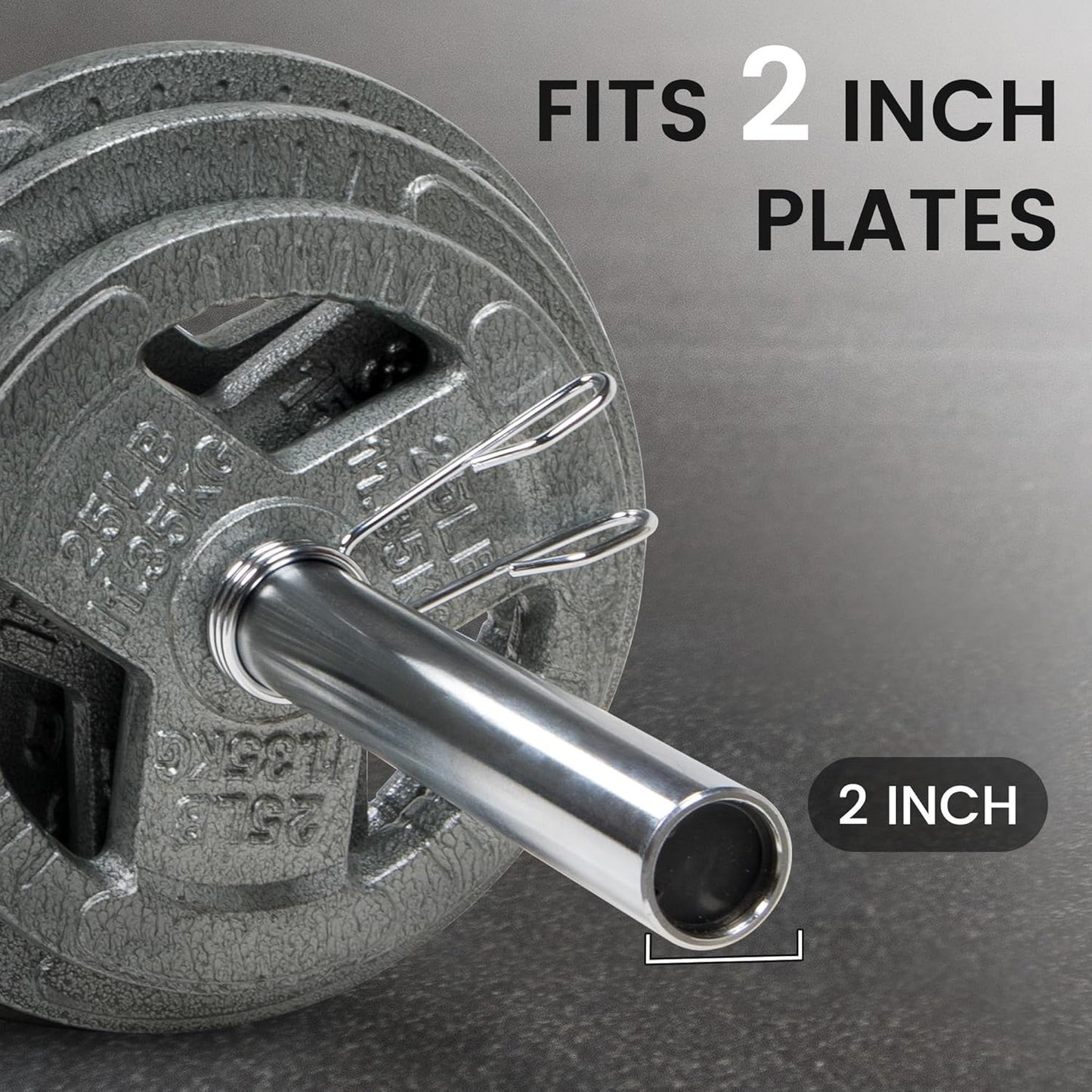 Smooth rotating sleeves on Fitvids Olympic Barbell for weightlifting