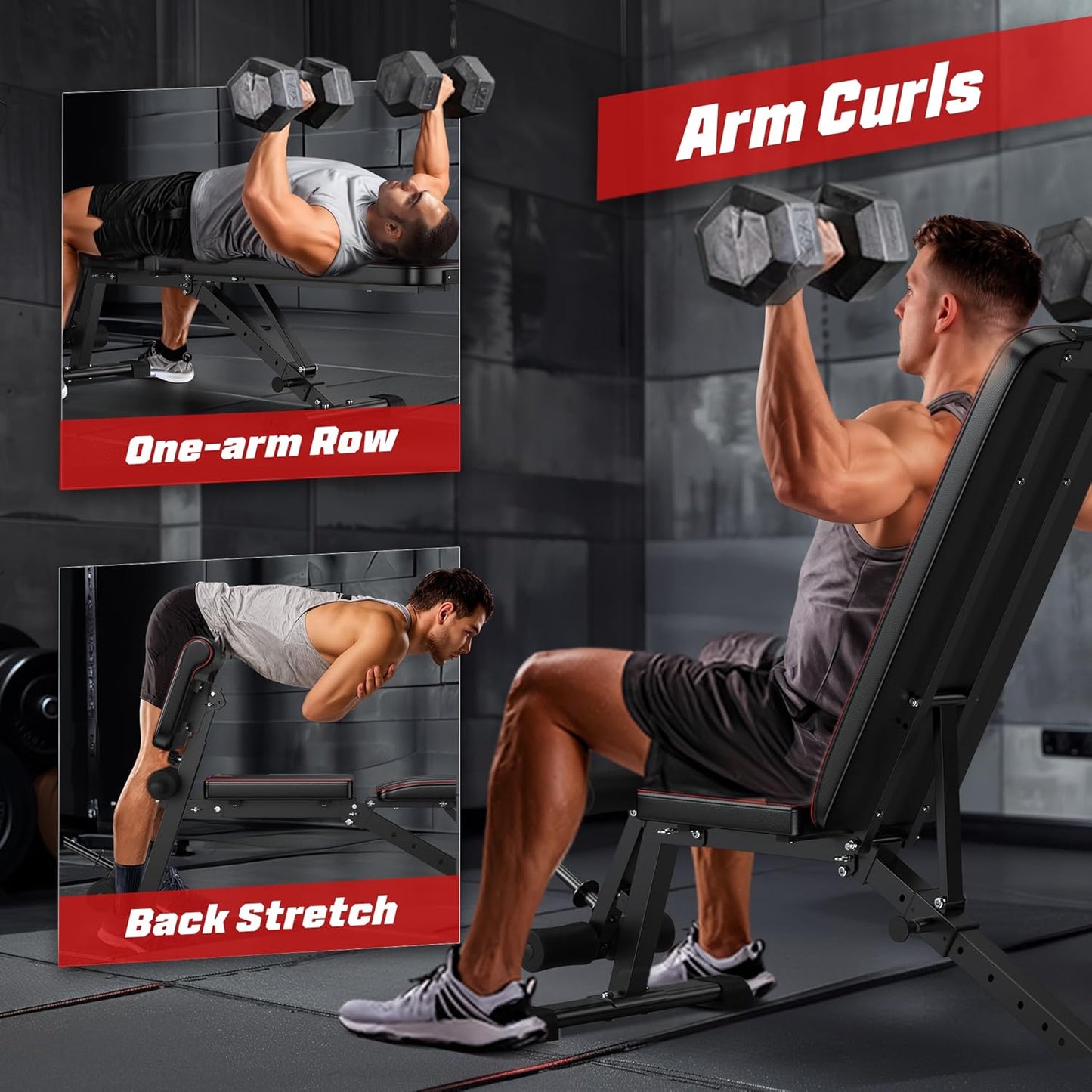 FLYBIRD Multifunctional Weight Bench offers versatility with a wide range of workout options