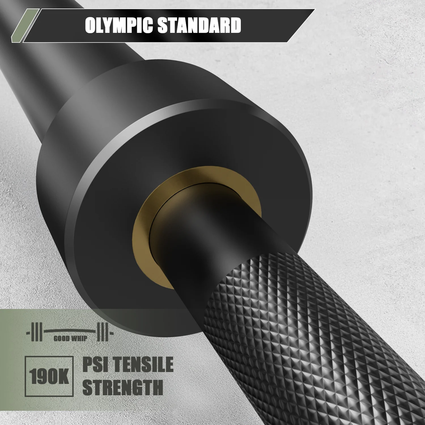 Major Fitness 7FT Olympic Barbell designed for use with olympic weight plates