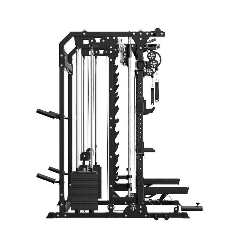MAJOR FITNESS B52 All-in-One Home Gym Smith Machine (Tactical Black) Side View