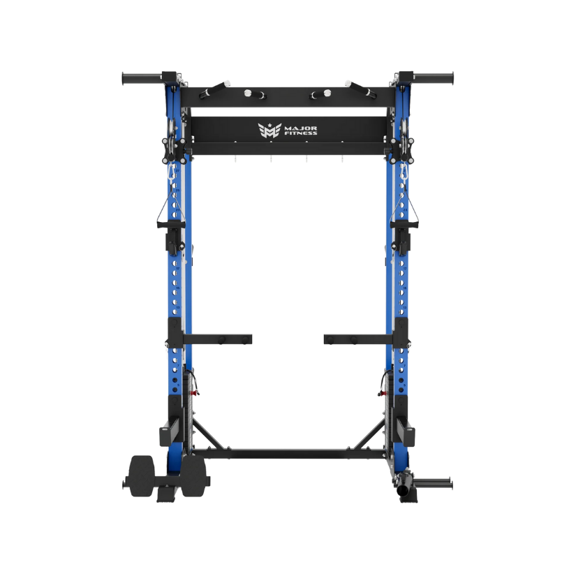 Major Fitness F22 Pro All-In-One Power Rack Home Gym (Patriot Blue) Front View
