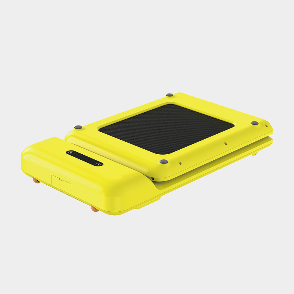 WalkingPad C2 Colorful Foldable Treadmill in yellow in folded position