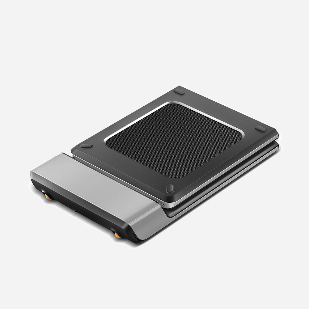 WalkingPad P1 Foldable Treadmill shown fully folded for compact storage.