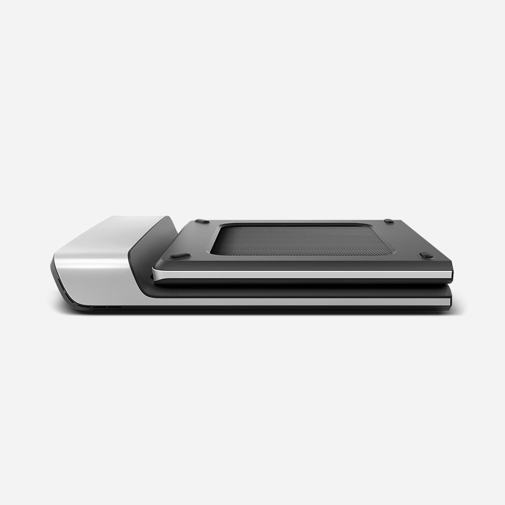 WalkingPad P1 Foldable Treadmill shown fully folded for compact storage.
