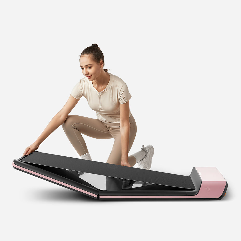 WalkingPad P1 Pink Foldable Treadmill folds easily