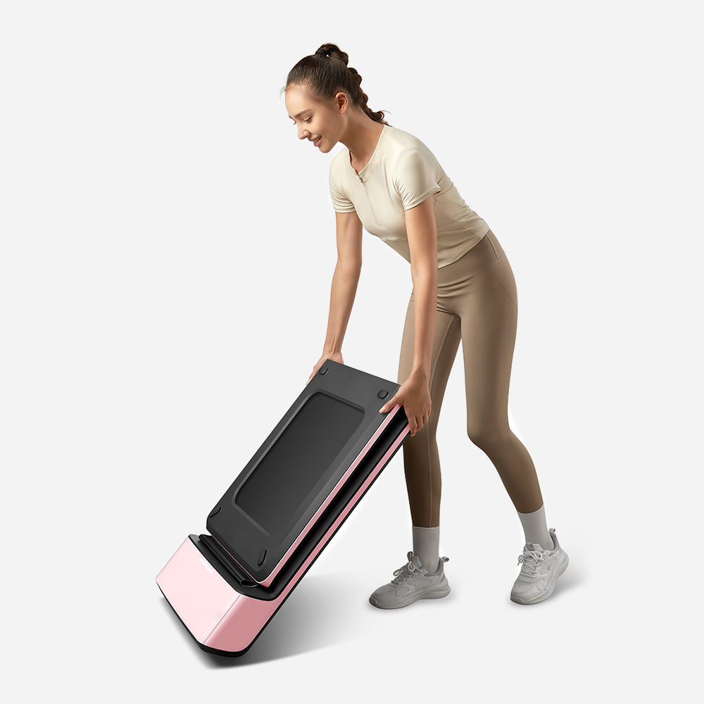 Easy folding design of WalkingPad P1 Pink Foldable Treadmill