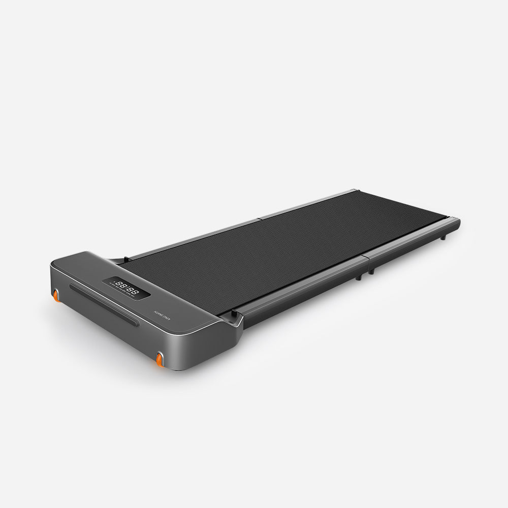 Full view of the WalkingPad Z1 folding treadmill, compact and sleek for under-desk use