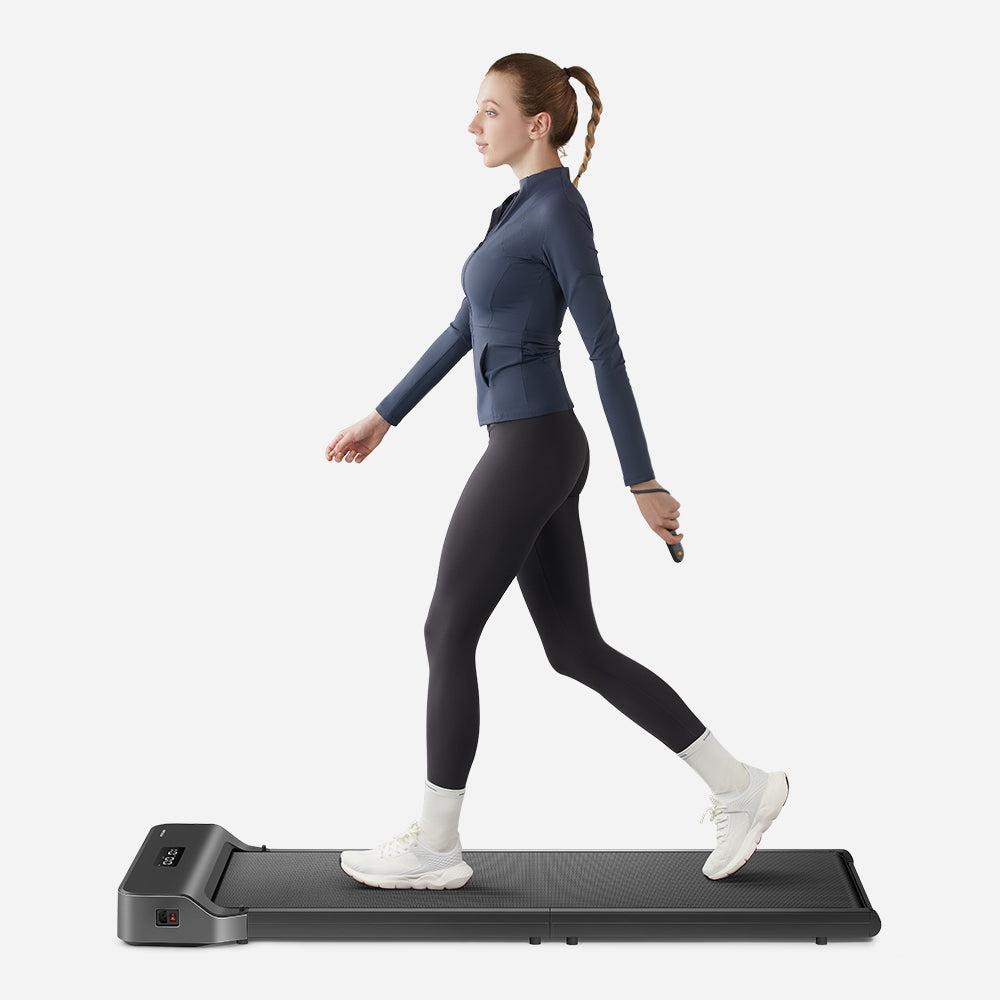 Main view of the WalkingPad Z1 folding treadmill, compact and sleek for under-desk use