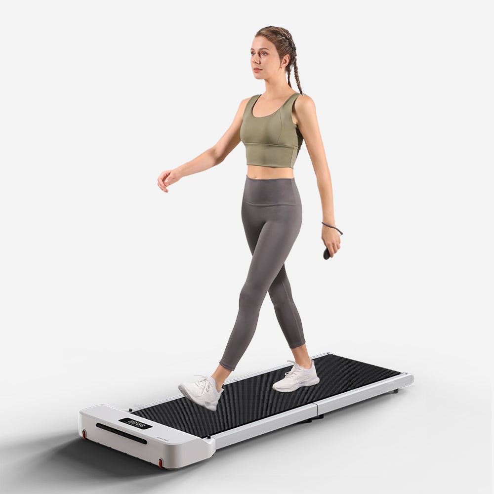 Main view of the WalkingPad Z1 folding treadmill, compact and sleek for under-desk use