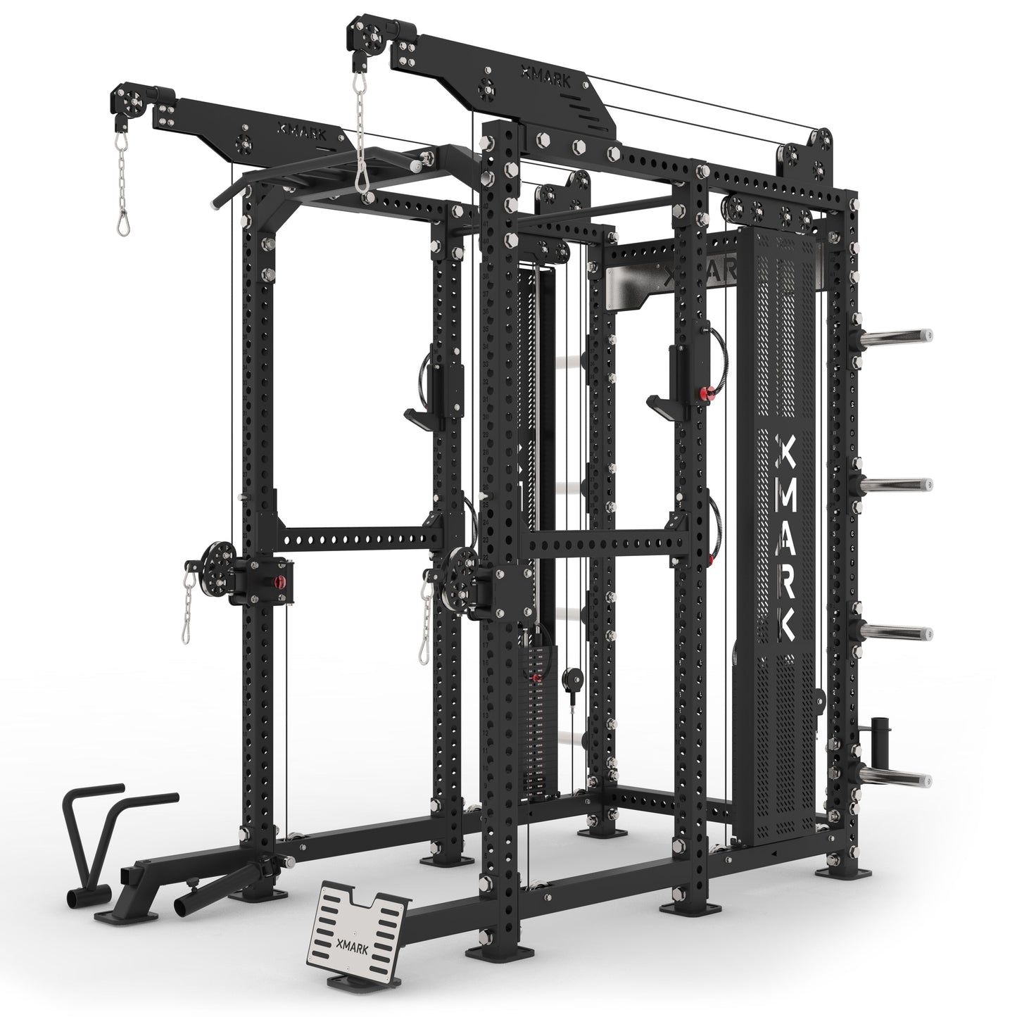 XMark Commercial Power Rack with Pulley System with Shroud – Full View