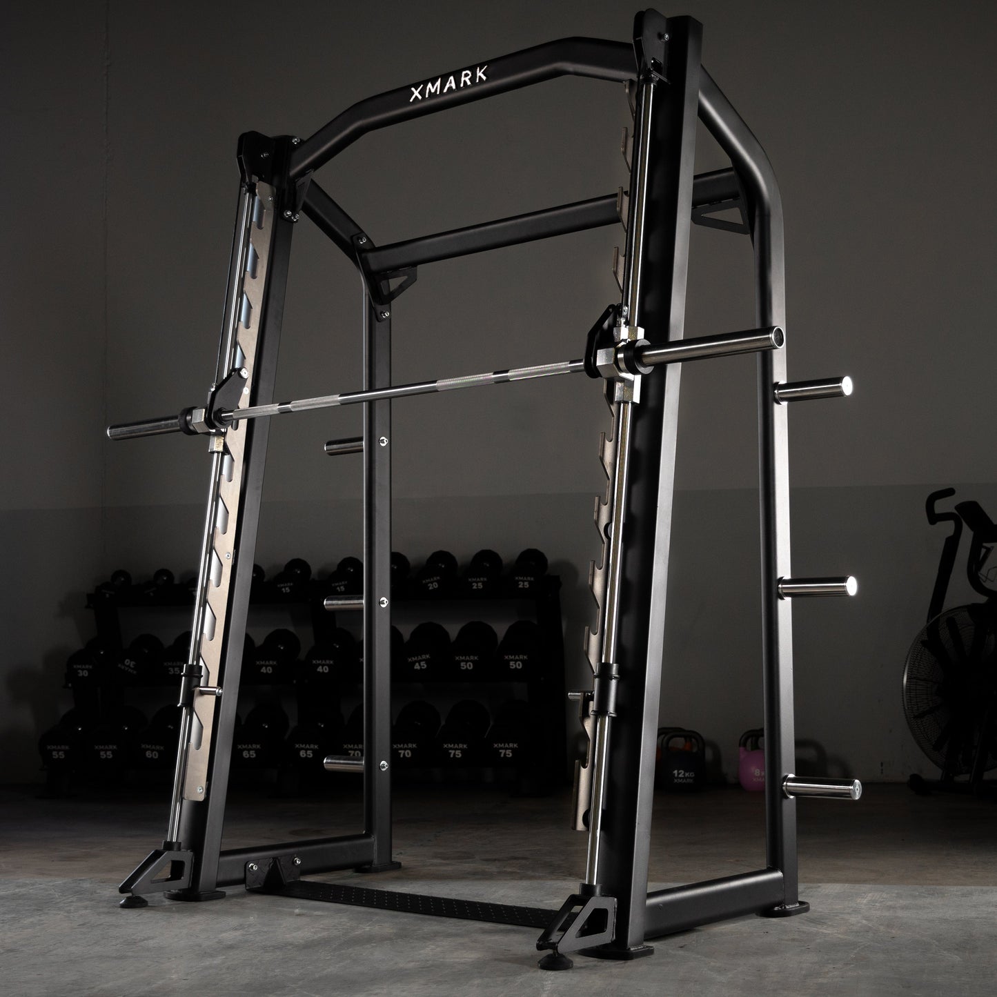Smith Machine set up in a home gym for full-body workouts
