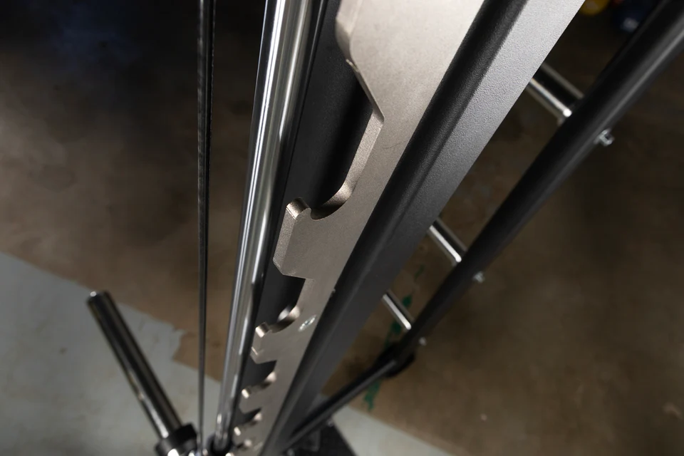 Multiple built-in safety lockout positions on the Smith Machine