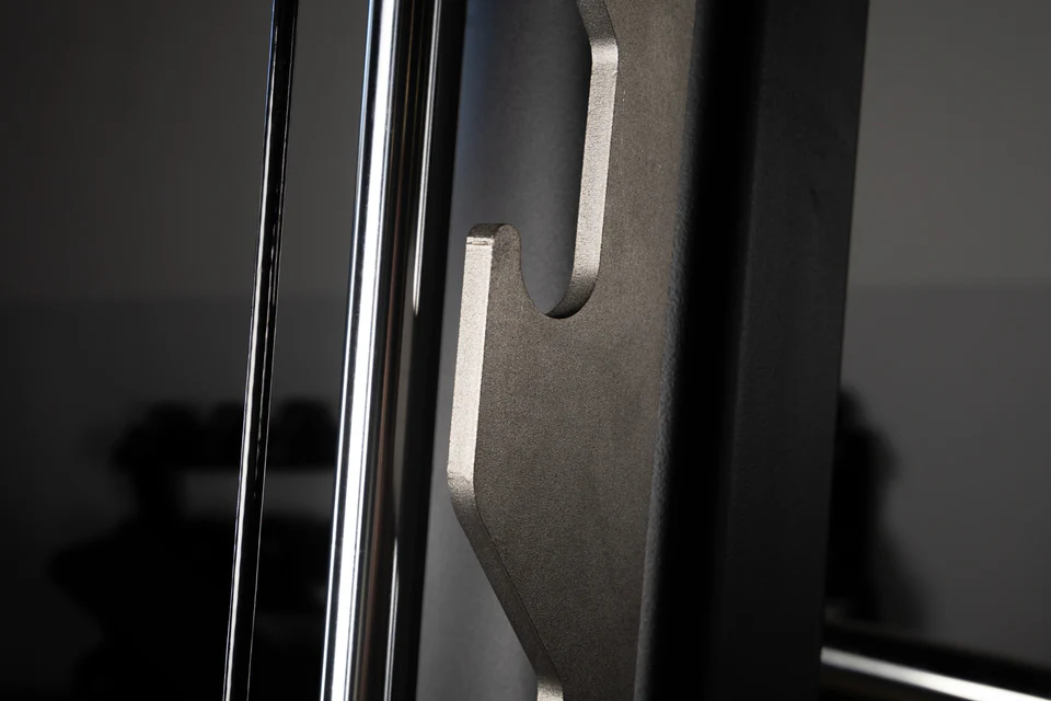Multiple built-in safety lockout positions on the Smith Machine