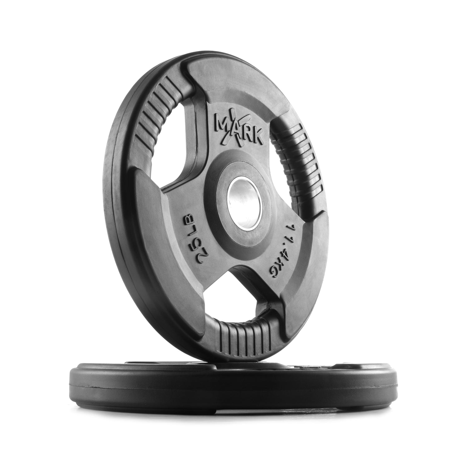 25 lb pair of XMark Tri‑Grip Olympic weight plates