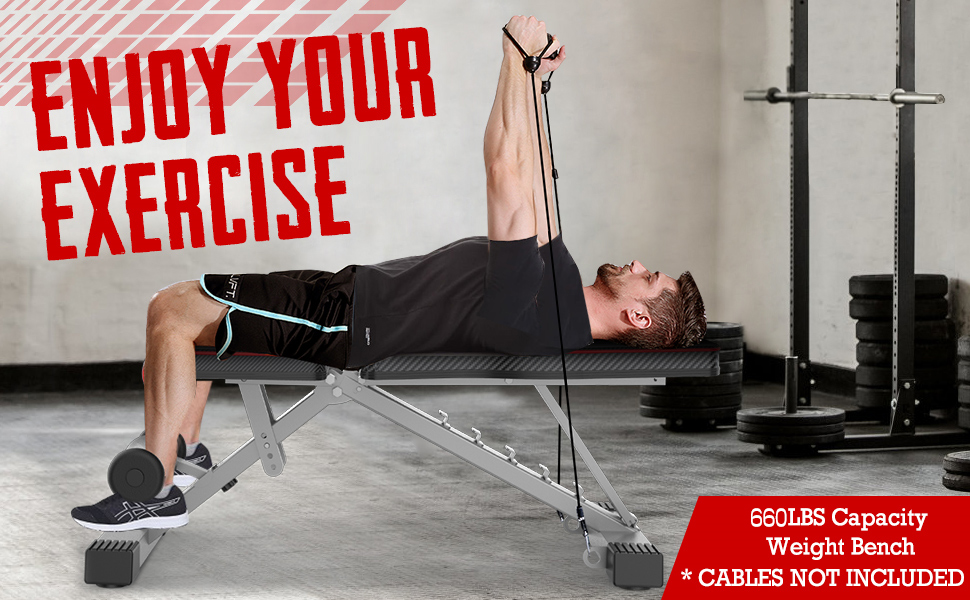 Enjoy your workouts with the YOLEO Adjustable Weight Bench
