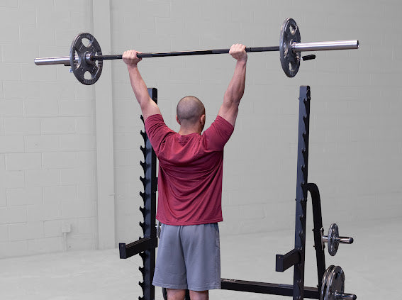 Body-Solid GPR370B Olympic Multi-Press Rack – Heavy-Duty Home Gym Squat & Bench Rack